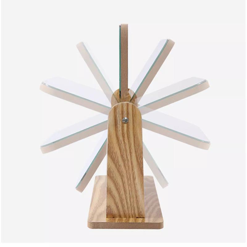 

Деревянное зеркало для макияжа, которое можно вращать, настольное зеркало для макияжа, домашнее тщеславие, косметическое зеркало HD large (boxed) #C1DH8#