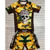 2026 Summer Street Camouflage Skull Training Suit, Breathable and Quick-Drying Short-Sleeve T-Shirt + Shorts, Combat Sports Set