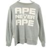 A BATHING APE Long sleeve reversible sweatshirt trainer gray Men's Used