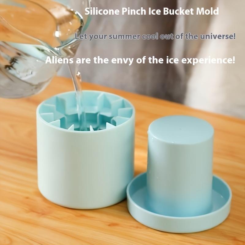 

1Pc Silicone Ice Cube Tray, Quick Freeze Flexible Mold for Cylindrical Cup, Juice Ice Bucket Accessory