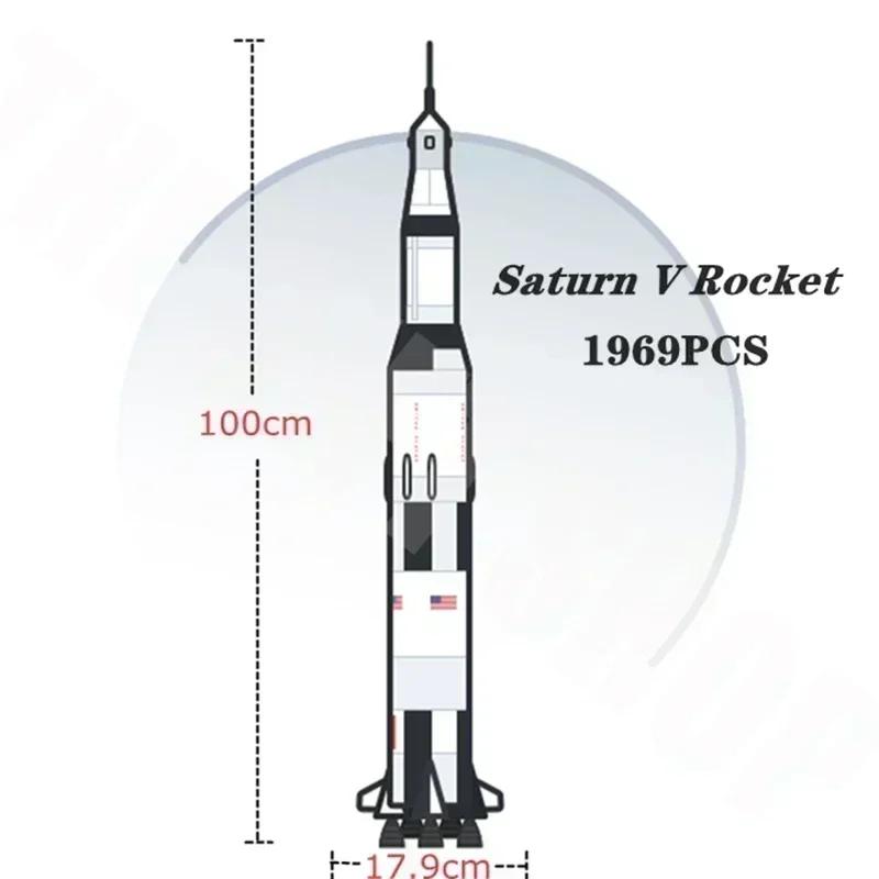 The Apollo Saturn V 92176 Building Blocks Space Rocket Idea Series Bricks Educational Toys for Children Birthday Xmas Gifts