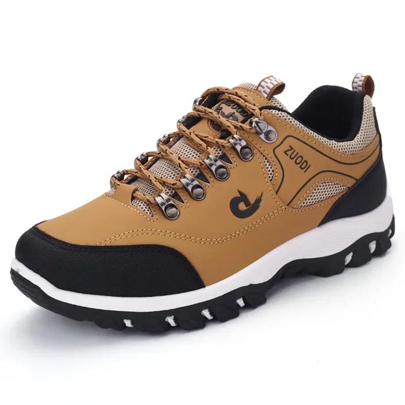 Men Outdoor Sneakers Light Waterproof Men's Boots Men Combat Desert Casual Hiking Shoes  Big Size 48