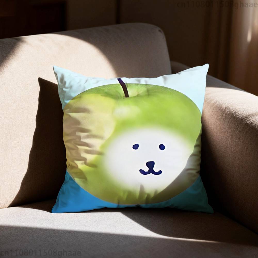 Cute Nnongdamgons  Pillow Case Antidustmite Pillowcase Invisible zipper silky short plush Sofa cushion cover