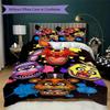 Five Nights Freddy'S Animatronic-Köpfe Dreiteiliges Set Ohne Kern 1 Bettbezug 2 Kissenbezug Ohne Kern Weihnachts-Geburtstagsgeschenk