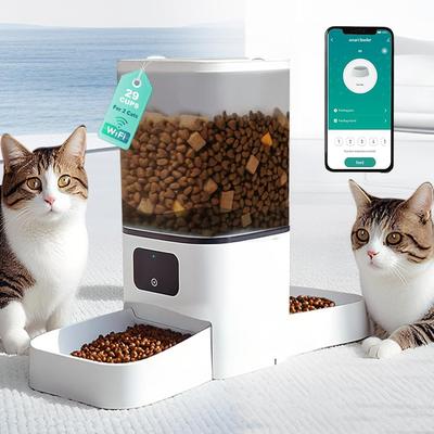Smart Pet Double Bowl Automatic Feeder for Cats and Dogs