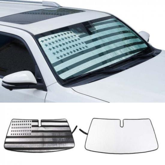 Windshield Sunshade Sun Shade Visor Heat Shield Cover For 4Runner 2017+ US Flag
