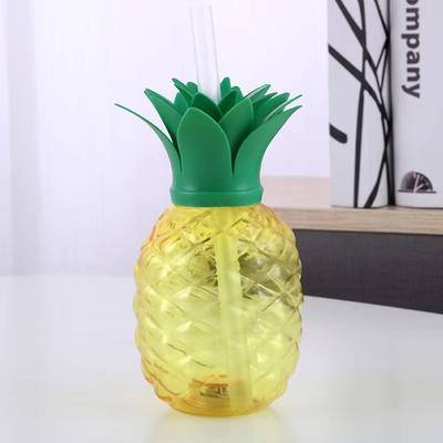 Cups Pineapple Party Cup Hawaiian With Straws Supplies Plastic Drink Lids Beach Kids Drinking And Tumbler Tropical Summer Luau