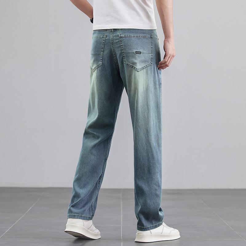 Tennis Jeans Men's Summer Thin Loose Straight Cool Trousers