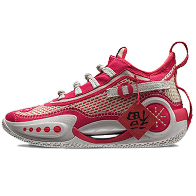 

Li Ning WOW 9 Abrasion Resistant Slip Resistant Mid top Performance Basketball Shoes Men s Obtain Red ABAR119-2() 44
