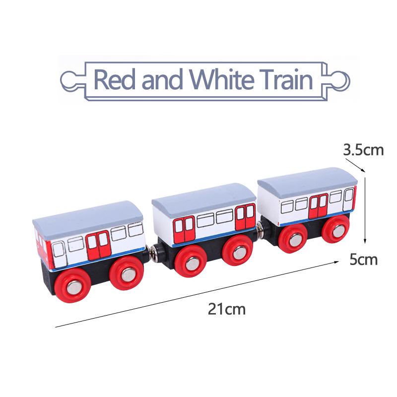 

Горячий поезд набор магнитных игрушечных машинок детские трековые аксессуары ручная раздвижная головоломка деревянная совместимая с различными треками подарок W10