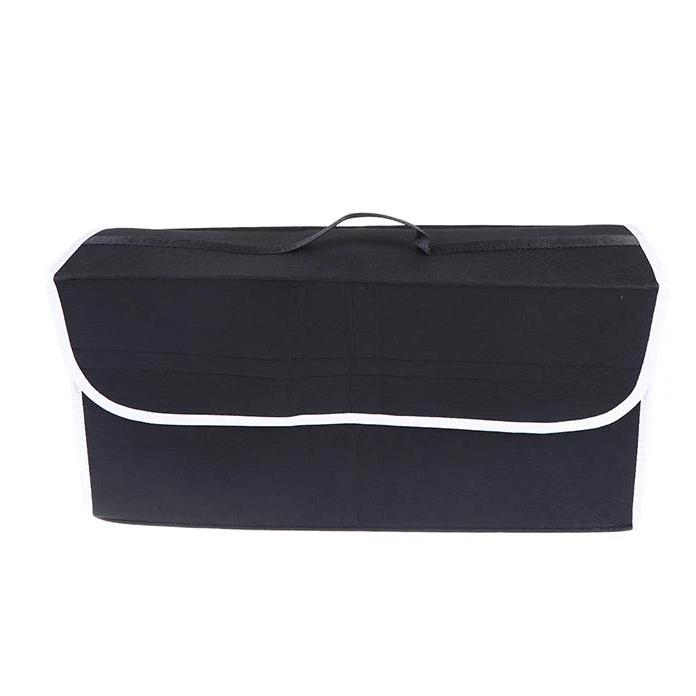 

Foldable Premium Dark Gray Felt Storage Box Large Organizer Car Trunk Boot Auto Parts Anti Slip Home Office Durable Tool Box чорний
