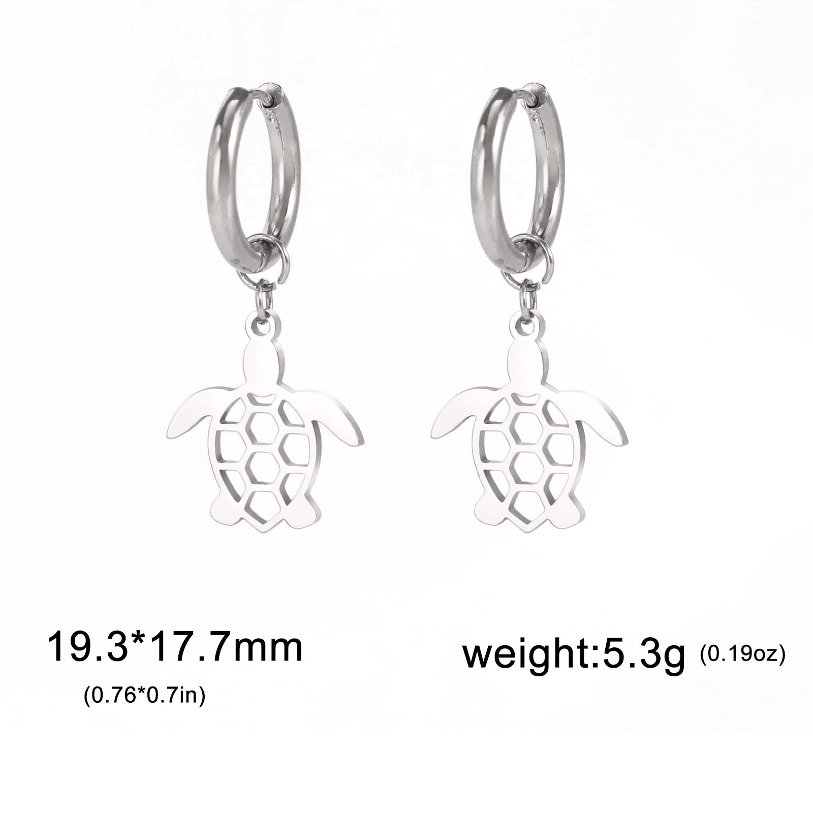 

Lemegeton Turtle Women s Earrings Stainless Steel Jewelry Gold Color Hoop Earring Mom Girlfriend Gifts 2026 New Trend for Women