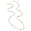 Colorful Glass Necklace Women Metal Collarbone Chain Party Jewelry Fashion Body Jewelry Metal Texture for Any Occasion