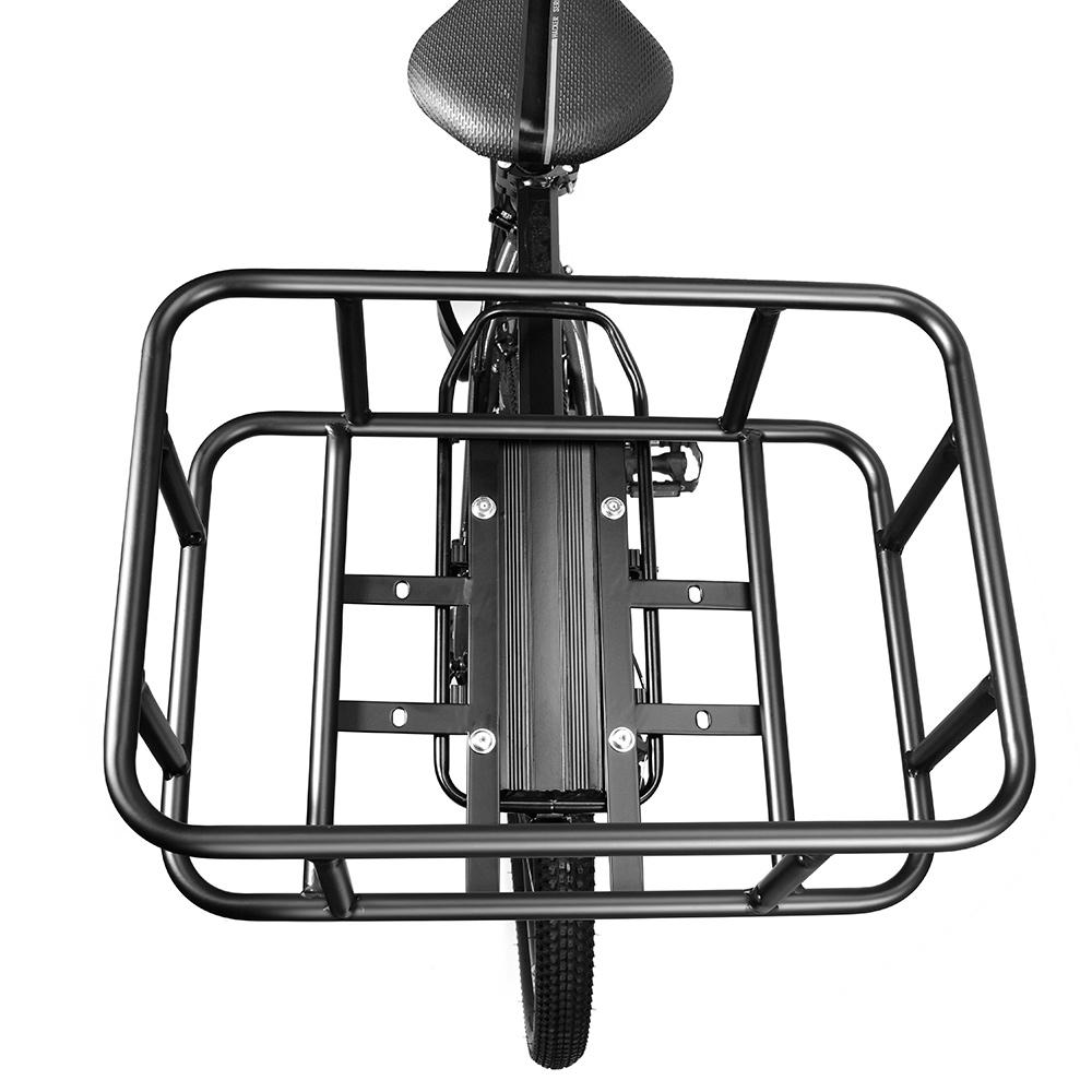 Rear Bike Basket With Large Rear Bike Rack Basket for Bike,Heavy Duty Metal Rear Bicycle Basket Perfect Mount for Electric Bike 1 car basket