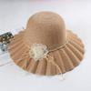Women's Raffia Straw Sun Hat - Large Brim for Middle-Aged & Elderly