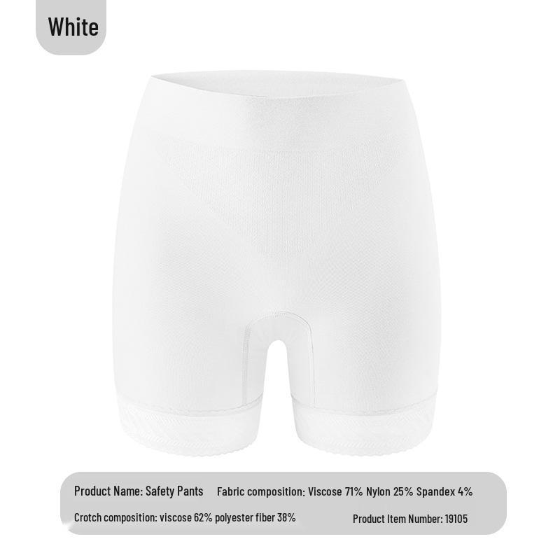 Women's High-Waist Anti-Exposure Seamless Leggings with Lace Trim Boy Shorts
