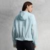 FILA Golf Series Hooded Zipper Woven Loose Jacket Women jackets Denim-Wash-Blue A11W535706F-LB