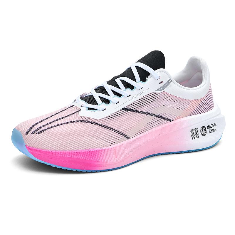 Running shoes new men's and women's mesh surface breathable light anti-slip cushioned rebound thin college sports shoes