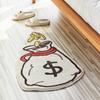 Creative Dollar Imitation Cashmere Carpet Profiled Soft Plush Bedroom Bed Blanket Home Decoration Porch Non-Slip Door Mat
