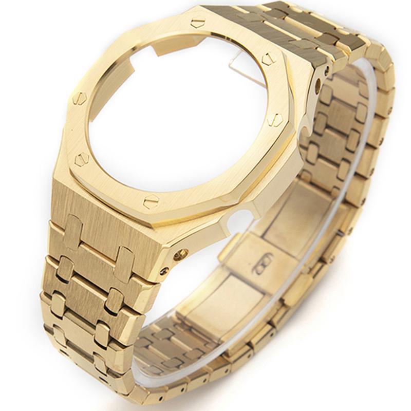 Kovová sada na úpravu GA2100 Pro Casio GA2100 2110 GA-B2100 Pouzdro a řemínek z nerezové oceli Náhradní modifikační příslušenství