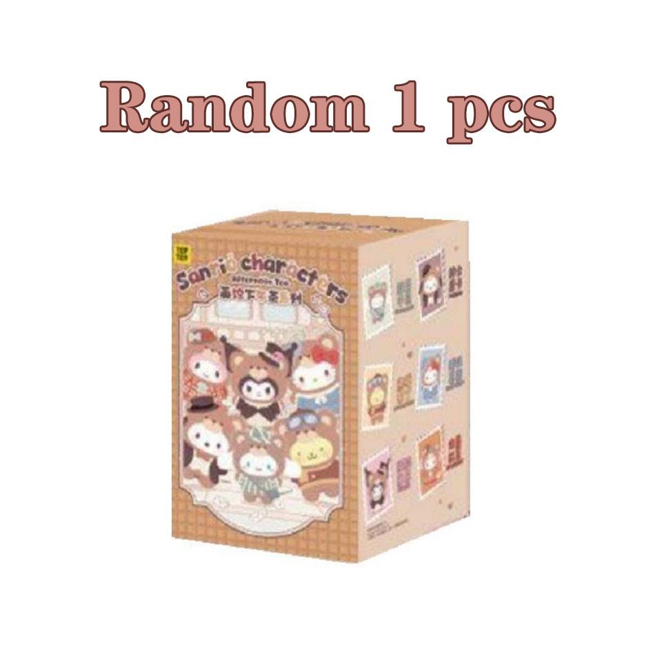 Мягкая плюшевая игрушка Sanrio Afternoon Tea Series, мультяшный рюкзак-подвеска, аниме-персонаж Hello Kitty/Kuromi, подарок в закрытой коробке.