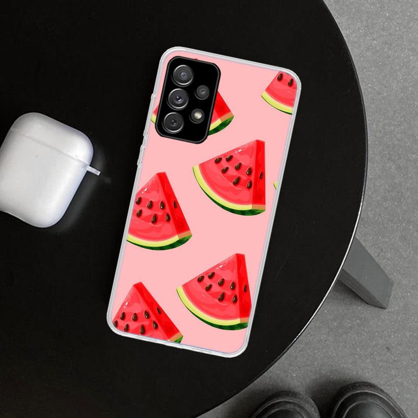Watermelon Summer Fruit Phone Case Cover for Samsung Galaxy A12 A22 A32 A52 A72 A02S A51 A50S A31 A20S A10S Note 20 Ultra 10 Plu