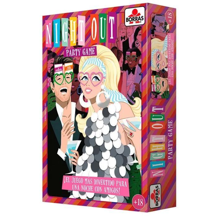 Jeu de fête - BORRAS - Night Out - 3 dynamiques - 4 verres inclus - Pour adultes et enfants