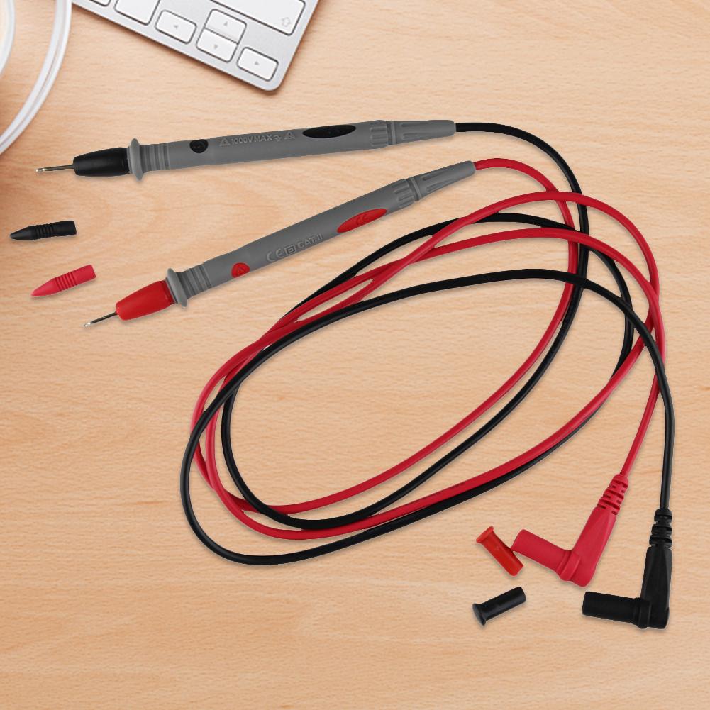 1000V 10A Multimeter Meter Tester Needle Point Ultra-Sharp Multimeter Test Pen 1.1m/ 3.6 Ft Electrician Test Pen Kit Universal