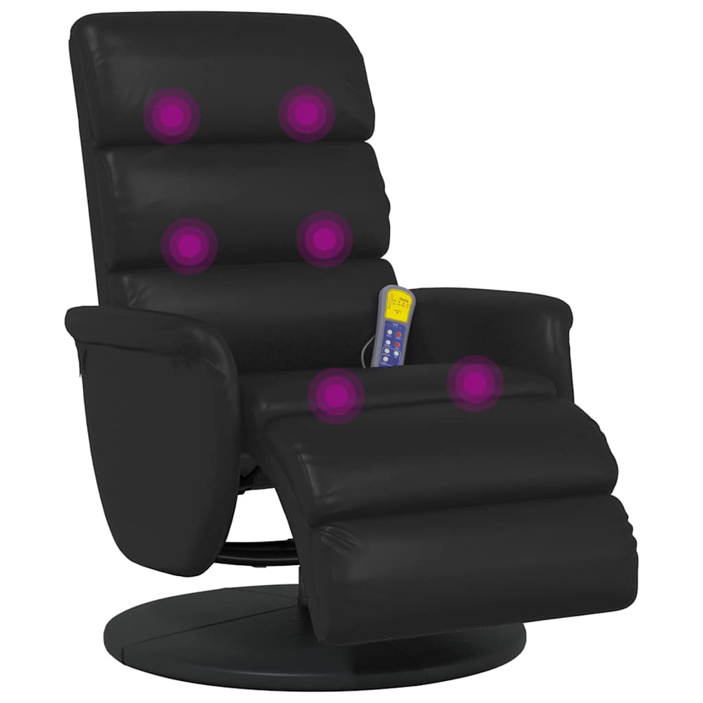 Massage Relax Chair Black 71 X 98 X 106 Cm Artificial Leather