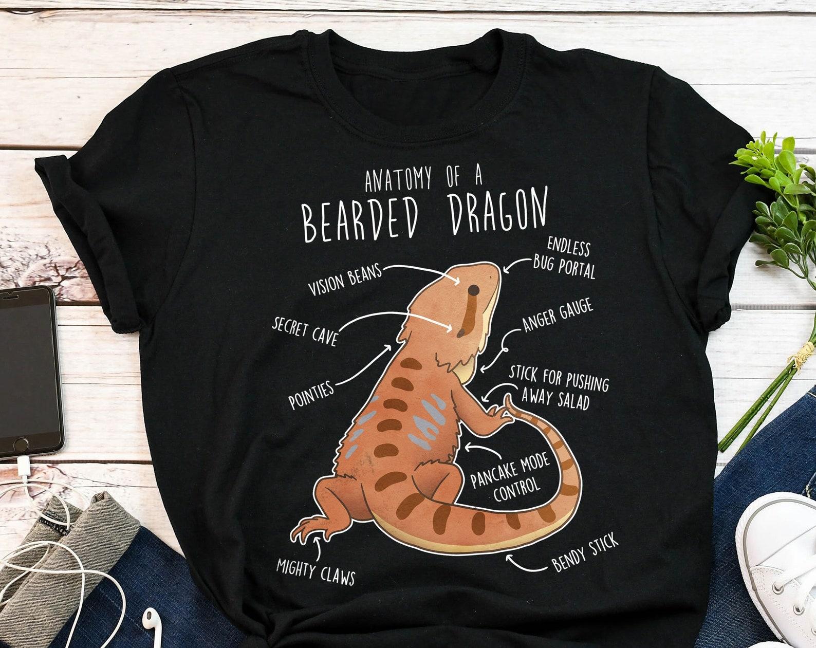 Bearded Dragon Shirt, , Tshirt, Pet Reptile Lover Gift, Funny Lizard T-Shirt, Cute Bearded Dragon Tee Beardie Mom Dad Herpetologist 140