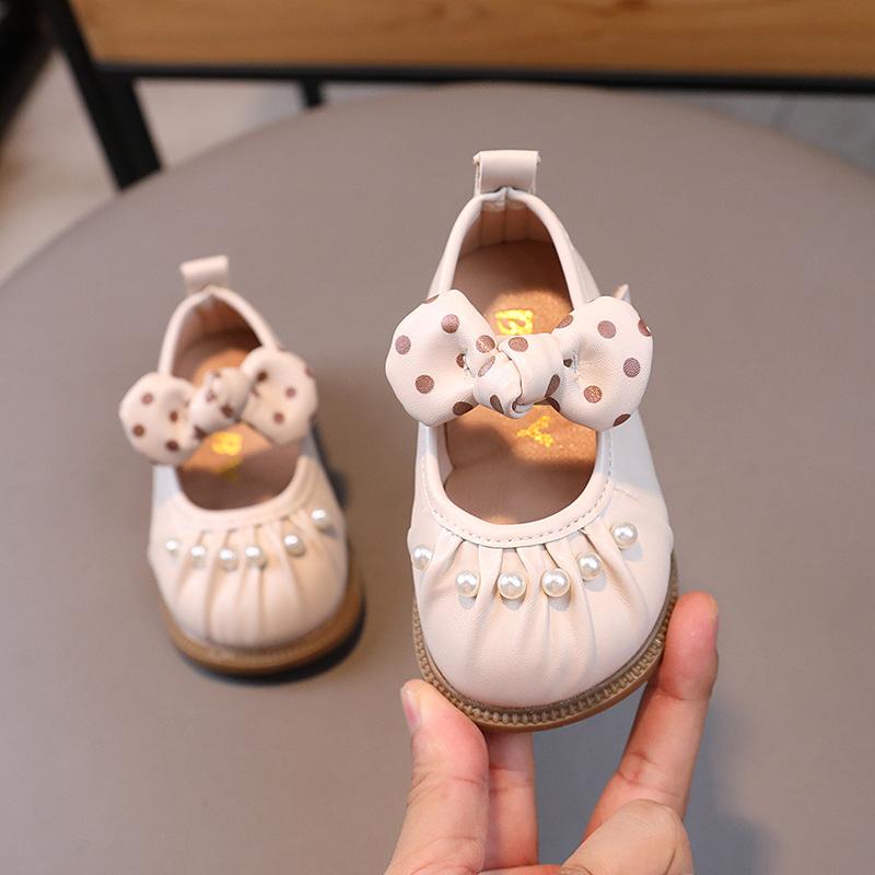 Baby Shoe Autumn New Tenis Children Casual Shoes Soft Sole Toddler Girl Shoes Lovely Leather Walking Shoes Pearl Princess Shoe