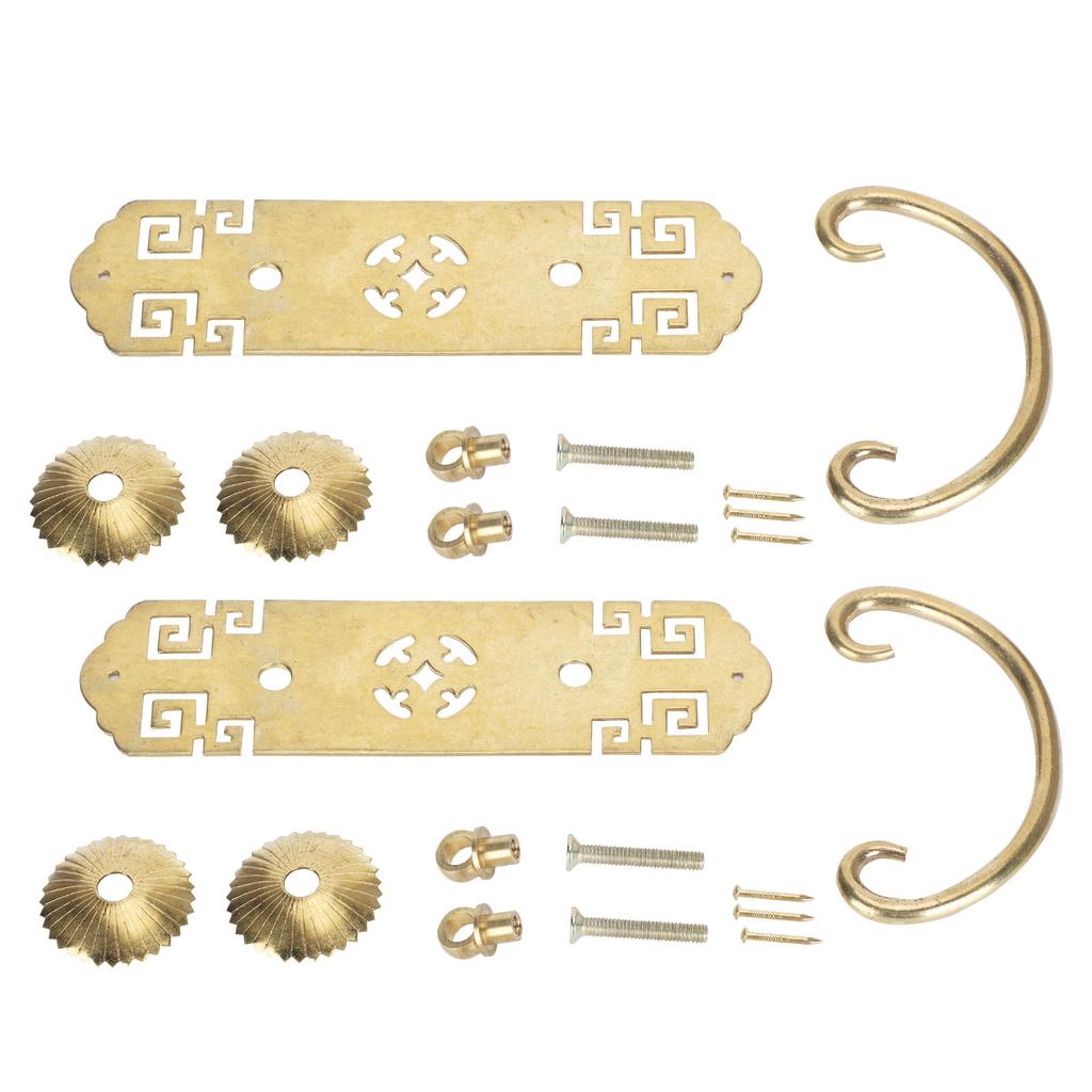 2 Sätze Griff im chinesischen Stil Antik Horizontaler Schubladen-Buchständer Kleiderschrank Schranktürgriff