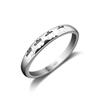 Simple Hollow Star Ring Women'S Platinum Plated Ring Temperament Ring Birthday Gift