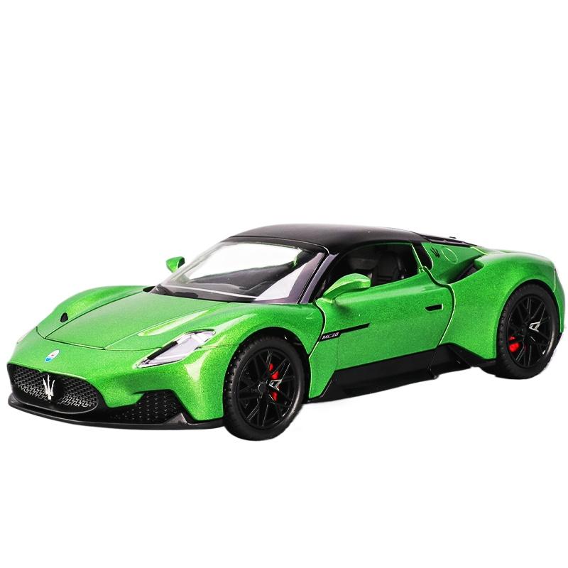 

1/22 Scale Maserati MC20 Super Sports Car Alloy Diecast Model Sound & Light Toy Sports Car Model Ornament Collection Friend Gift зелёный