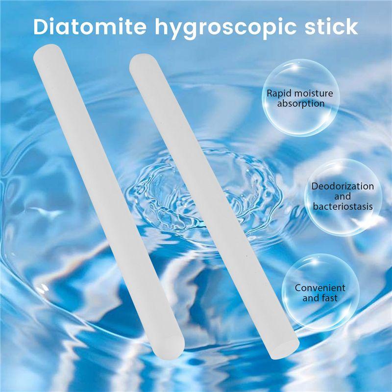 Versatile 8 Pcs Diatomite Moisture Absorbing Stick Water Absorption Rod Drying Stick Diatomaceous Earth Desiccant For Laundry Ho