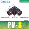 Right Angle PVC Pneumatic Air Tube Connector - 90° L-Shaped Elbow, Quick Insert, 4/6/8/10/12mm