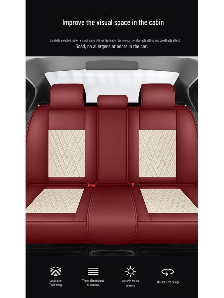 Universal Leather Car Seat Cushion: Durable, Full Wrap, All-Season Cover for Small Cars, SUVs, and Sedans