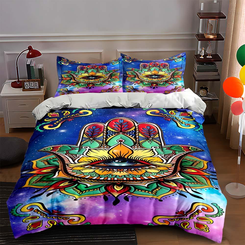 

Vibrant mandala design. Bedding Duvet cover sets Duvet covers Pillowcases gifts (1 * Duvet Cover 2 * Pillowcases, without duvet insert) 135x200cm