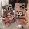 Fair Isle Cartoon Apple 16 Mobile Phone Case 17promax Leather 15 Suitable for IPhone13 Electroplated Hard 11 Couple Style