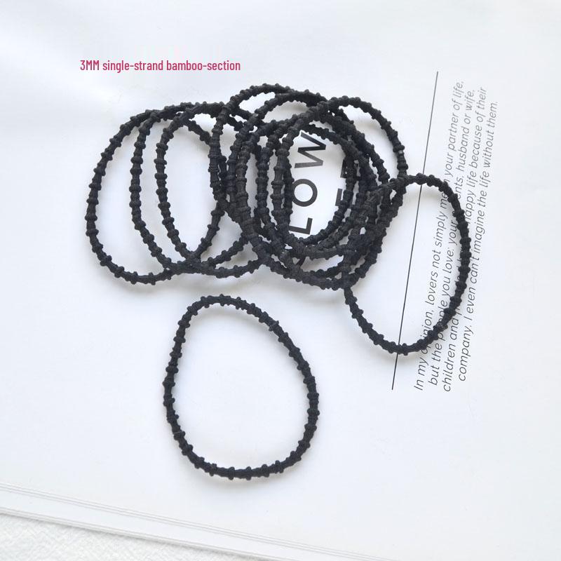 Набор черных эластичных резинок и скраначей для волос – Аксессуары для DIY с бантом