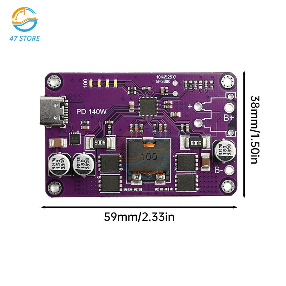 PD3.1 140W Fast Charger Module 3S 4S 5S 6S Lithium Battery Charger Discharger Module Type C Interface Suppor QC3.0 2.0 AFC FCP