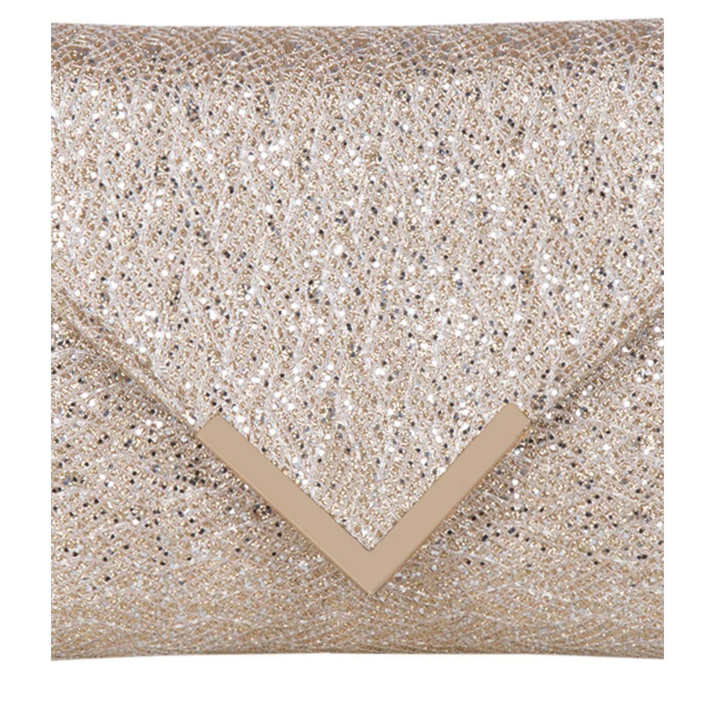 Женская сумка-клатч/слинг 10 x 1 c медный — фото 4