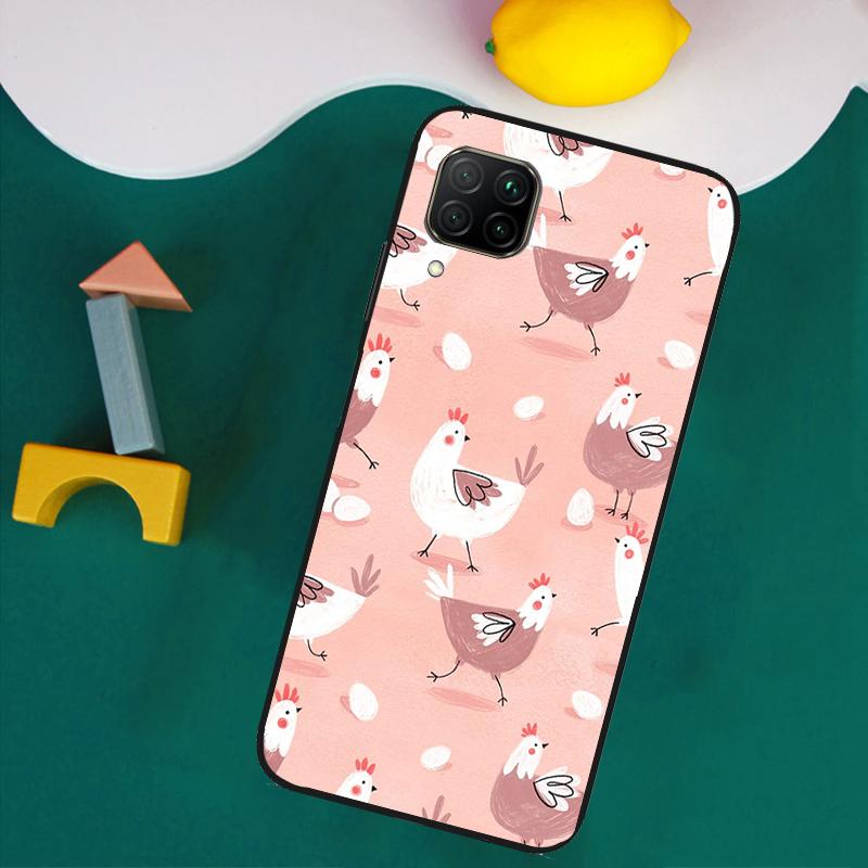 Chicken Pattern For Huawei Nova 11i 12s 12i 8i 7i Y73 Y70 Y90 Y60 Y72 Y61 Y91 9 10 SE P30 Pro P40 Lite Case