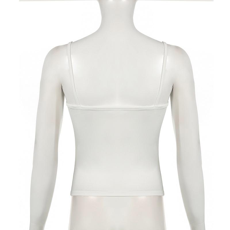 Basic Solid Camis Summer Casual Sleeveless Spaghetti Strap Top Women Harajuku All-match Cropped Tops Y2k Vintage Clothing