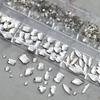 12Grids Flatback Glass Nail Art Rhinestone Multi-shape Crystal Nail Art Gemstones Nail Accessory