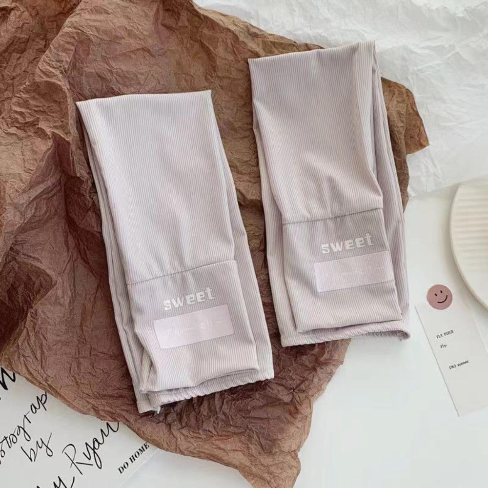 Ice Silk Arm Sleeves UV Protection Hand Protector Cover Stretchy Sunscreen Gloves  Riding Driving