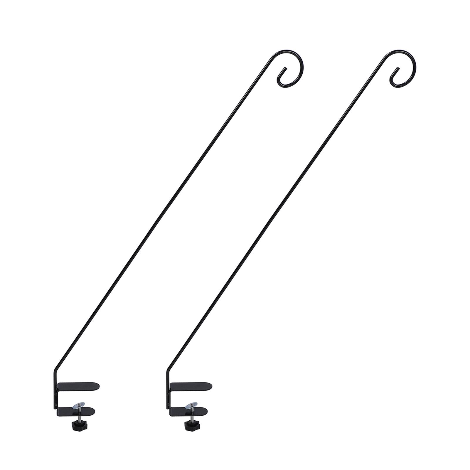 

2pcs Extended Fence Deck Hook Rail Hook Heavy Duty Bird Feeder Hook Adjustable for Bird Feeders Planters Lanterns Wind
