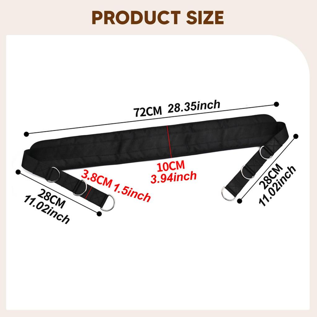 Heavy Duty Leg Press Rowing Belt Strap Adjustable Expander for Full Body Exercise and Home Gym Fitness