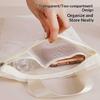 Mesh Toiletry Bag Portable Travel Makeup Organizer for Shower Bathroom Gym Dorm Camping Beach Lightweight Mesh Caddy with Handle