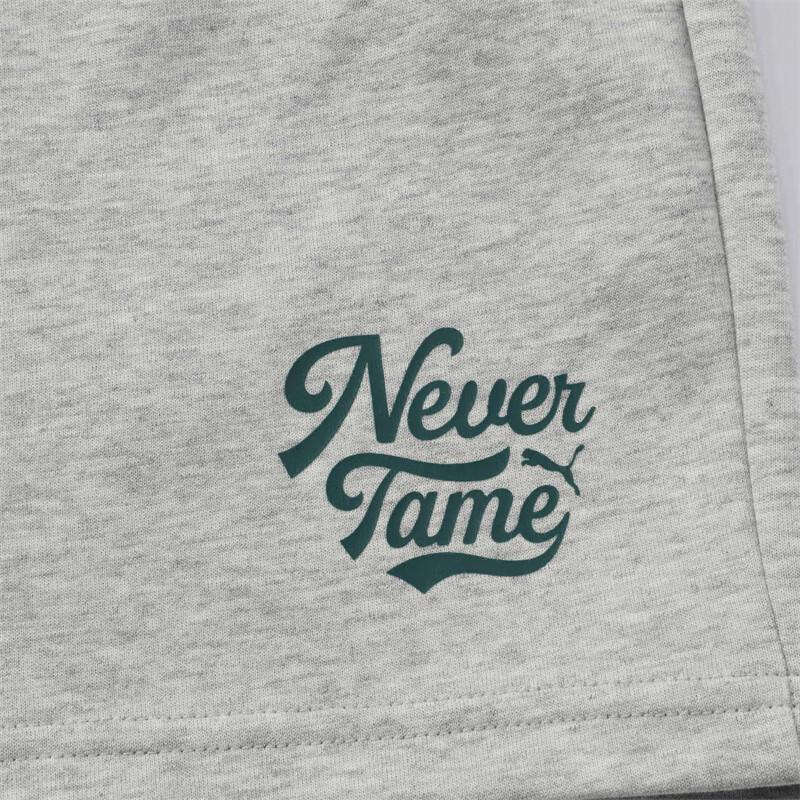 Puma Team CC Shorts Breathable Comfortable Letter Print Drawstring Casual Shorts Men Shorts Light-Heather-Gray 630939-04